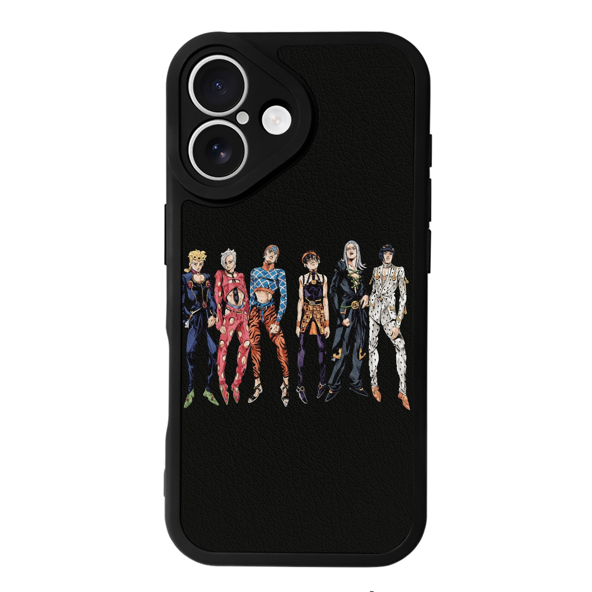 （画像用） ジョジョの奇妙な冒険 JoJo's Bizarre Adventure 【iPhone 16シリーズ対応】シリコンスマホケース（レザー調） 材質：シリコン